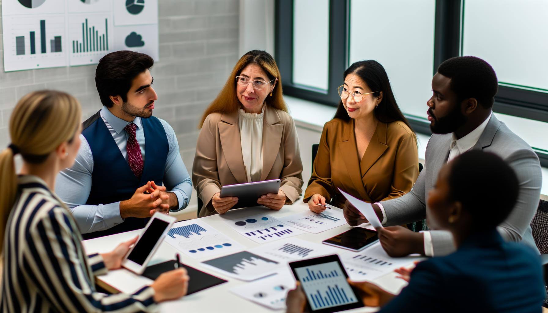 personas en una reunion de trabajo